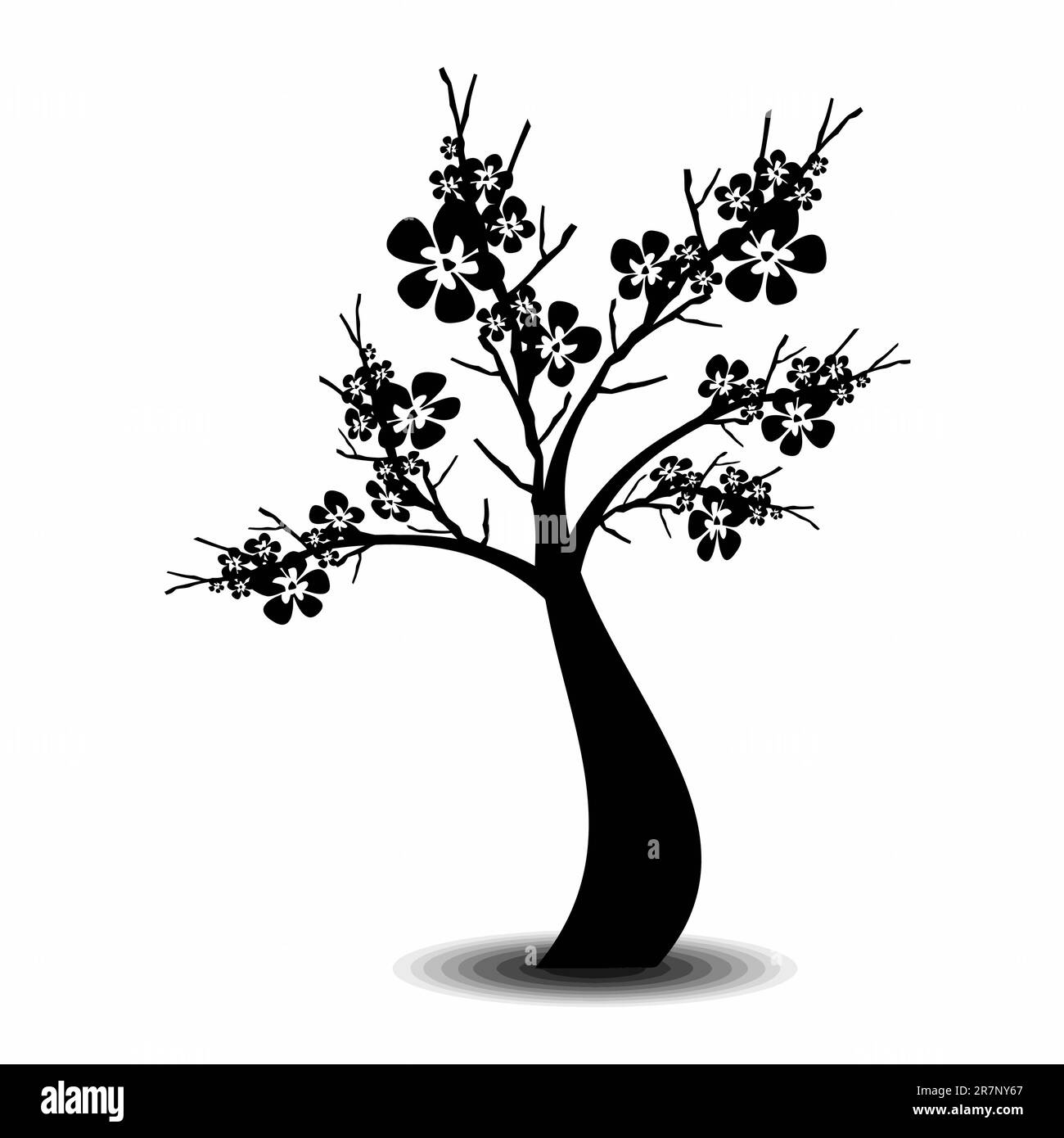 Beautiful art tree on white background Stock Vector Image & Art - Alamy