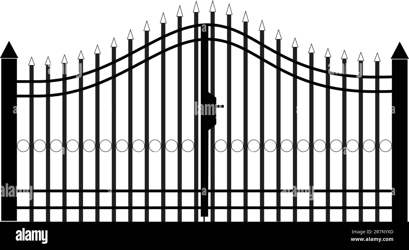 gate silhouette vector Stock Vector