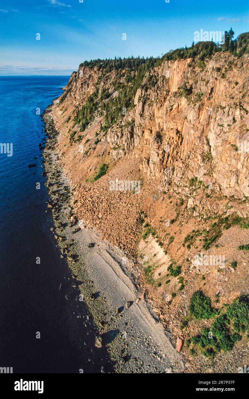 Aerial of the Grand Manan Island cliffs, New Brunswick, Canada Stock Photo Alamy