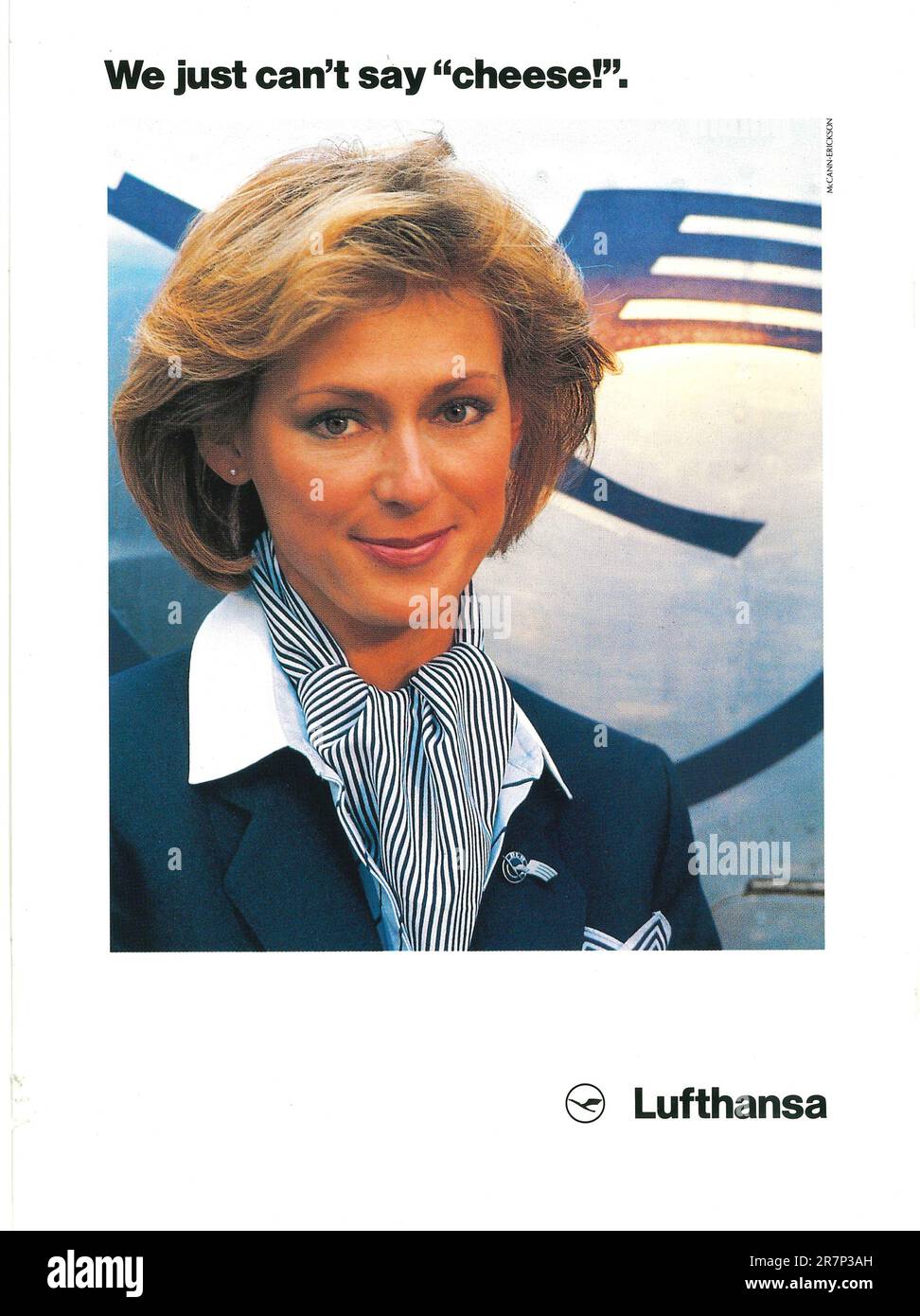 Lufthansa advert in a magazine 1988 Stock Photo