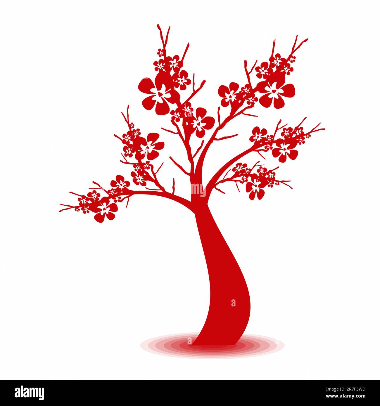 Beautiful art tree on white background Stock Vector Image & Art - Alamy