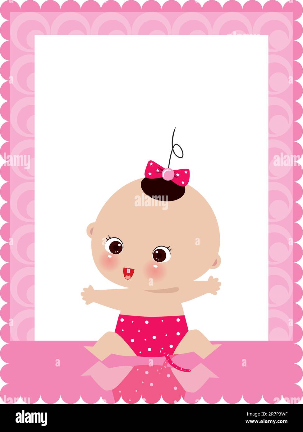 girl birth announcement card, vector Stock Vector Image & Art Alamy