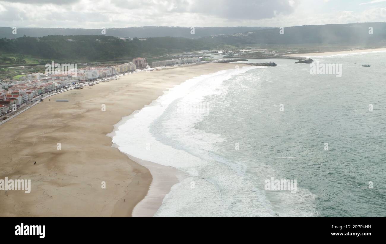 ow Season at the Beach with Waves in Nazare, Portugal Stock Photo Alamy
