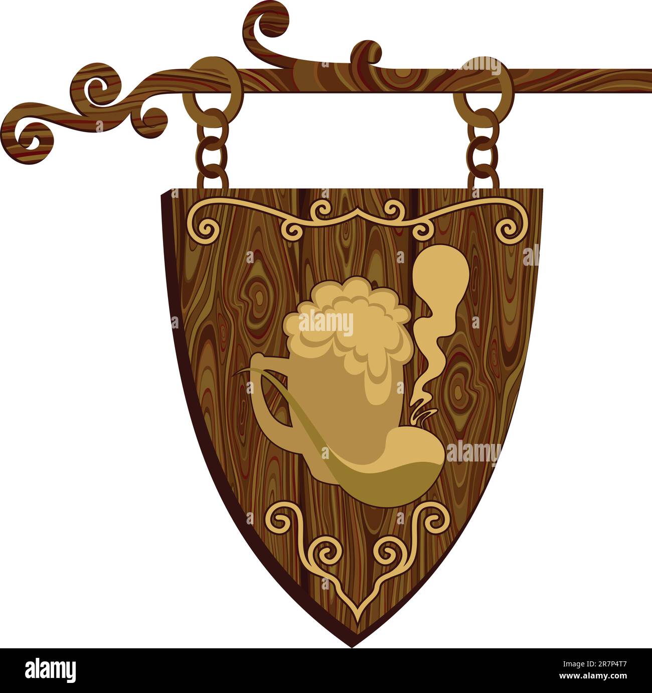 beer background, this illustration may be useful as designer work Stock Vector