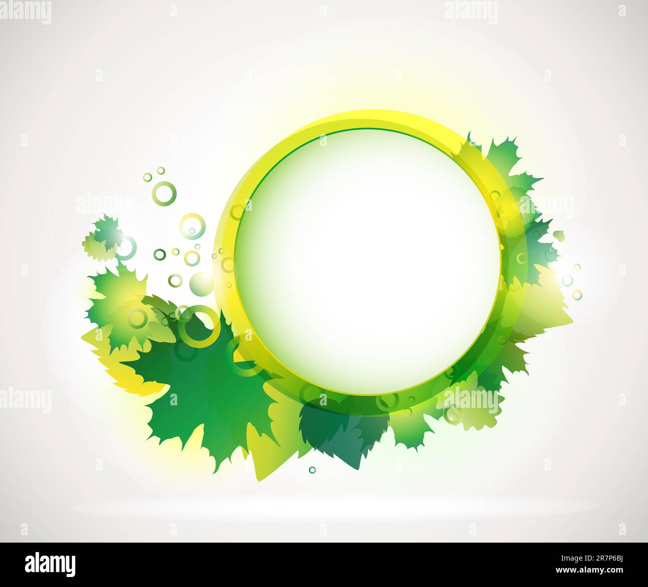Vector background with leaves, place for your text Stock Vector Image ...