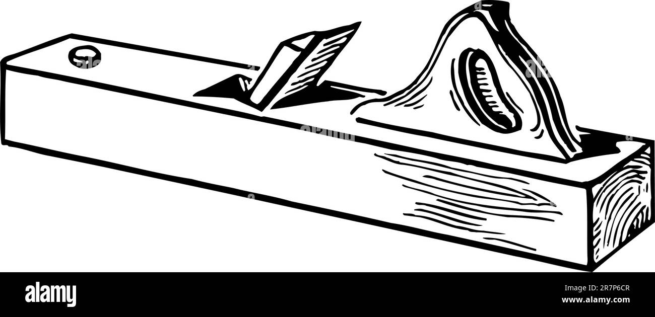 Wooden bench plane isolated on white Stock Vector Image & Art Alamy