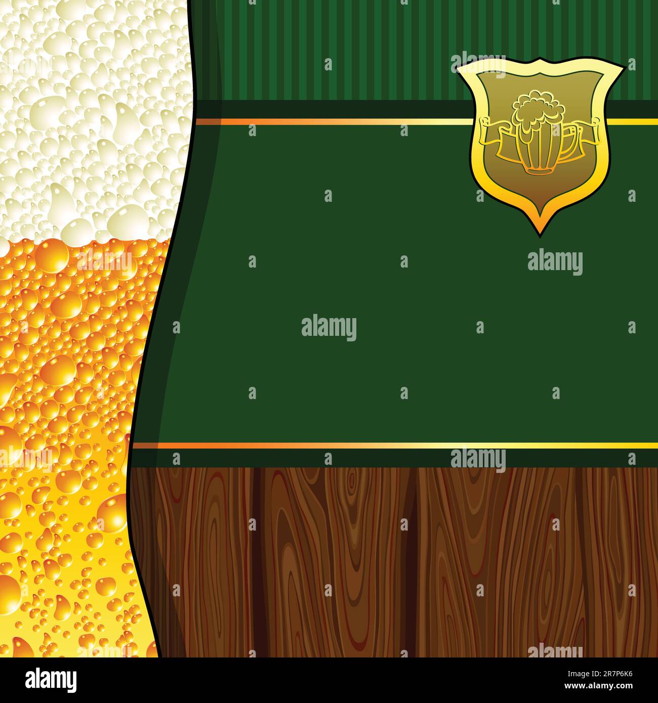 beer background, this illustration may be useful as designer work Stock Vector