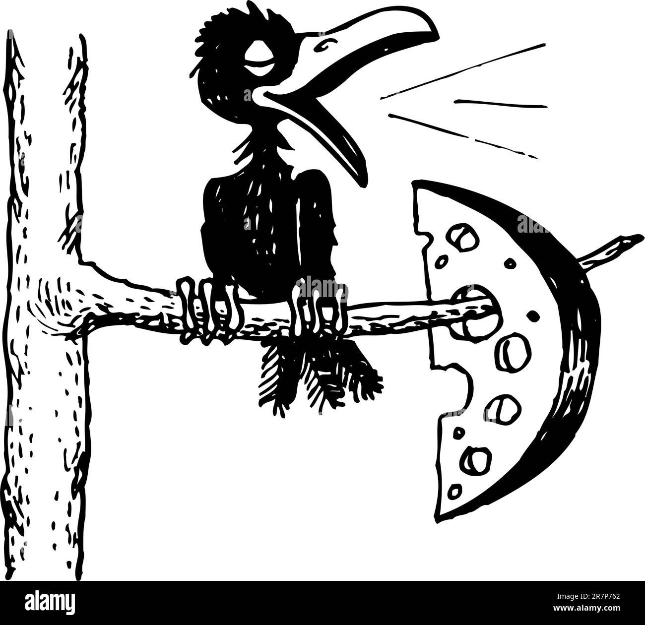 Cartoon crow Black and White Stock Photos & Images - Alamy