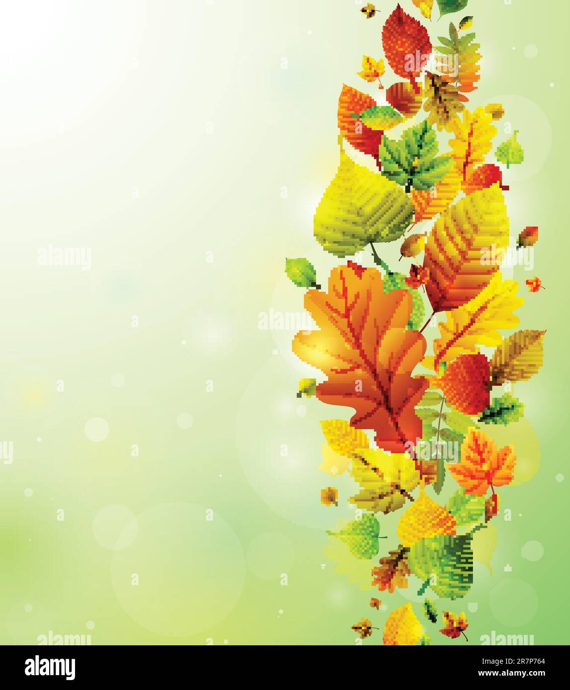 Autumn background with colorful leaves. Vector illustration Stock ...