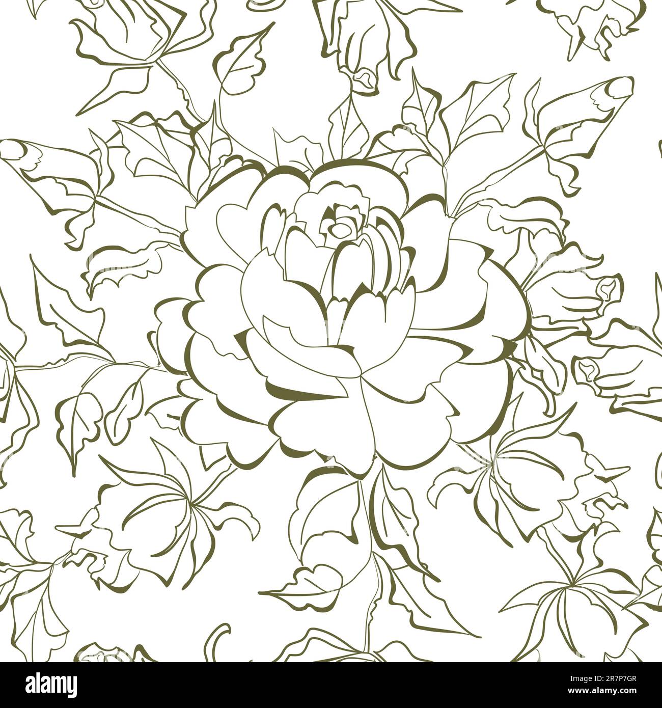 Seamless background with flowers Stock Vector Image & Art - Alamy