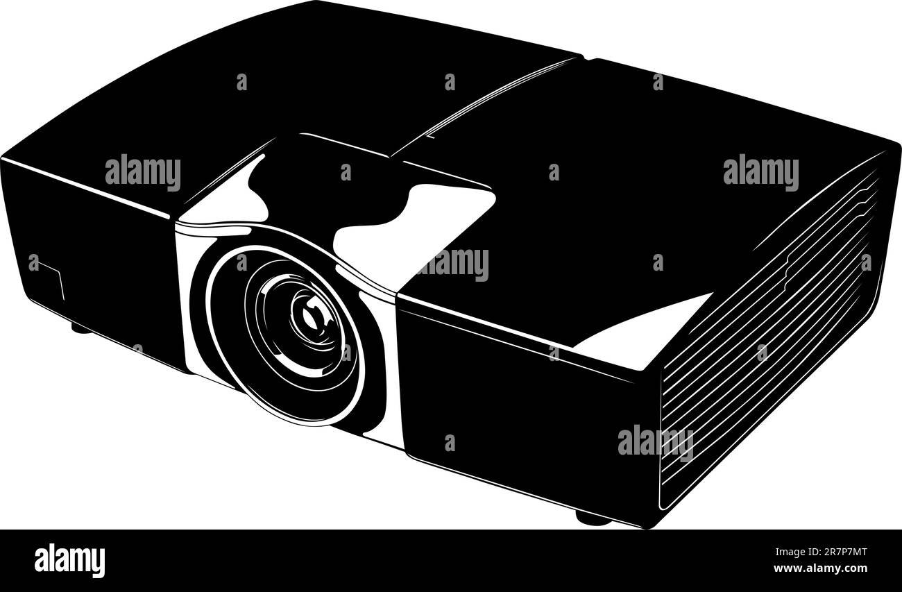 Projector isolated on white Stock Vector