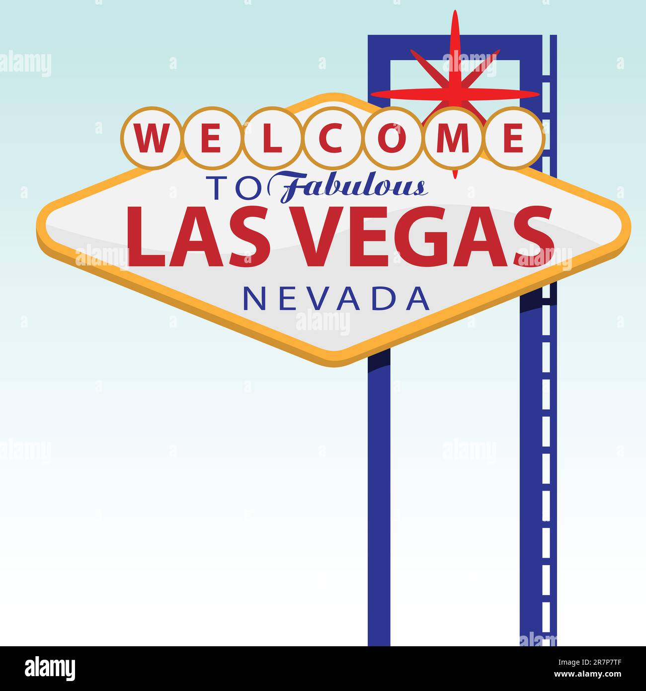 vector illustration of a signboard from las vegas Stock Vector Image