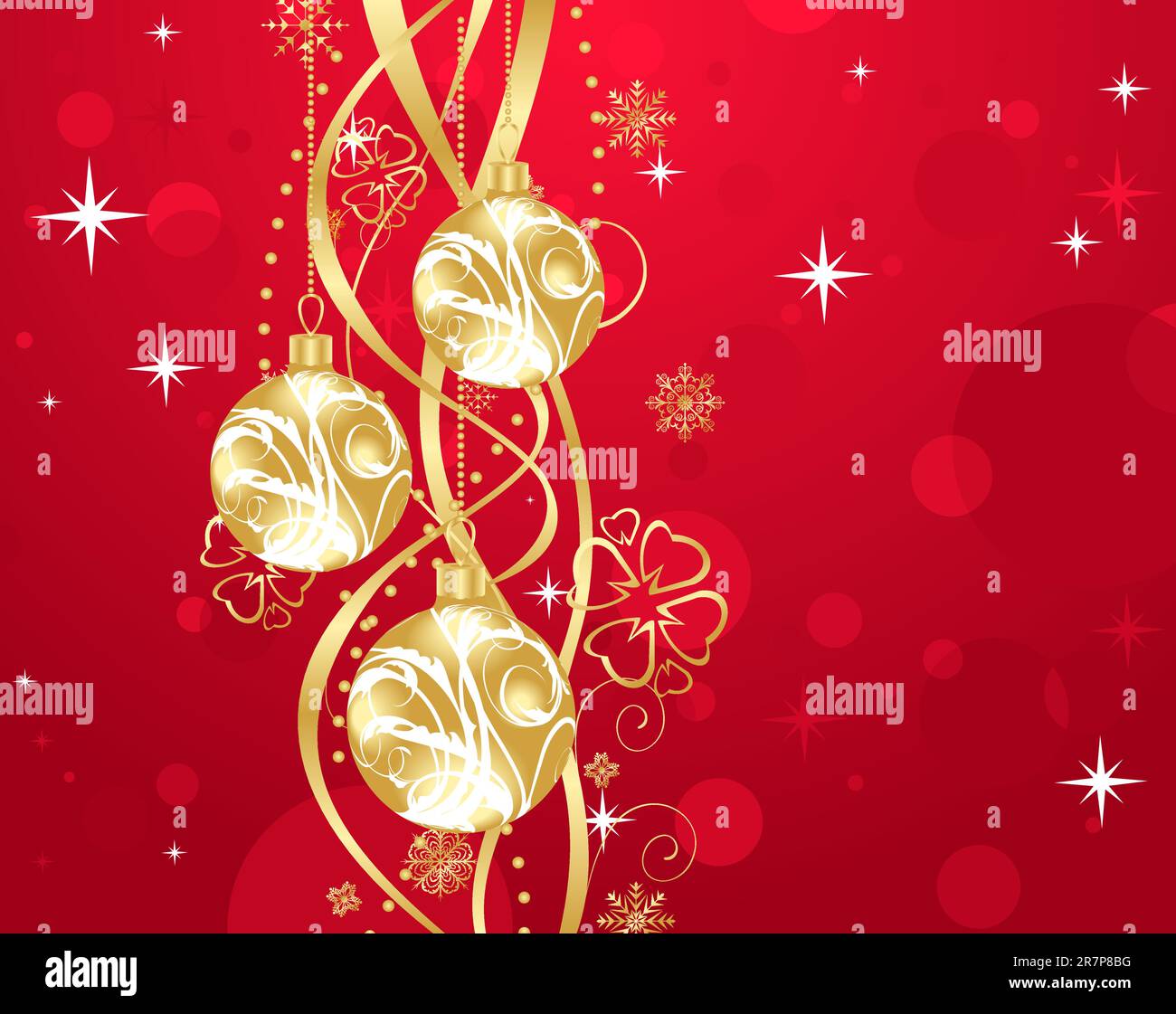 Illustration Christmas background with set balls - vector Stock Vector ...