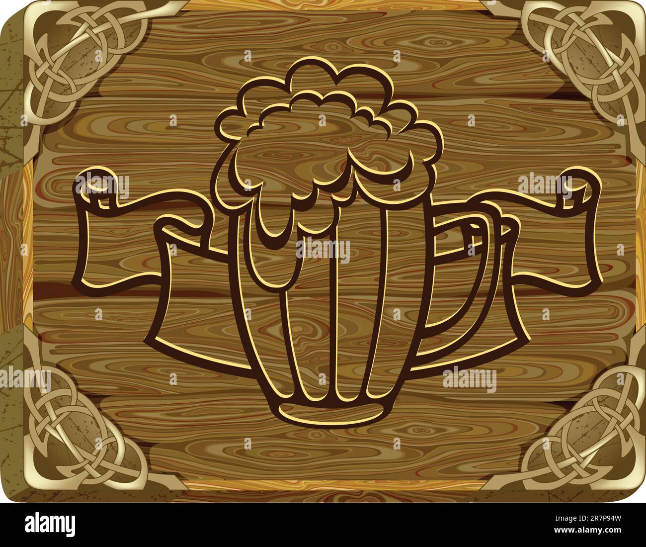 beer background, this illustration may be useful as designer work Stock Vector