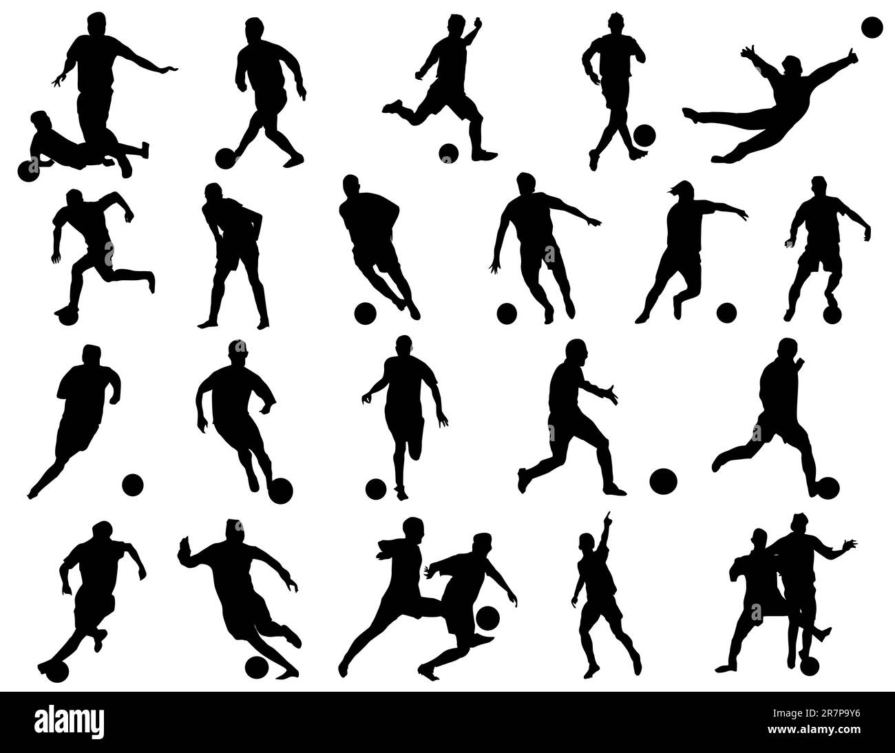Vector illustration of football players Stock Vector Image & Art Alamy