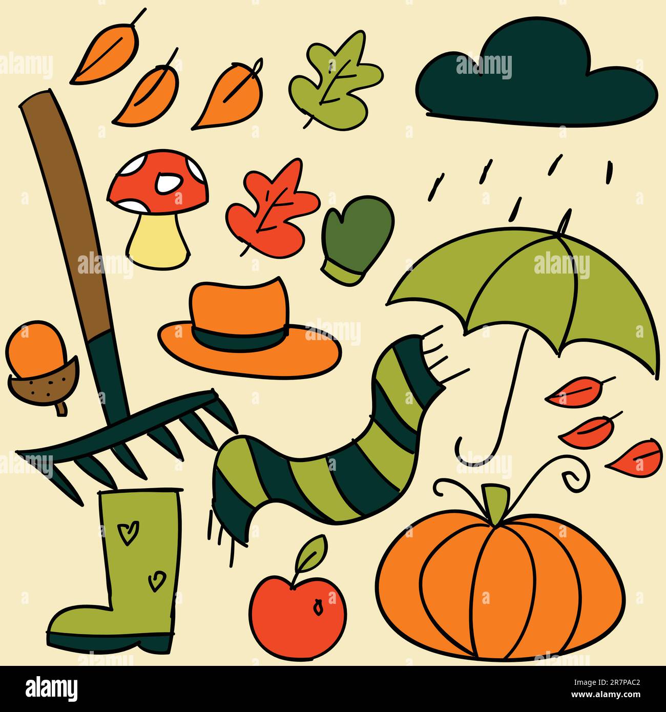 Autumn elements, vector illustration Stock Vector Image & Art - Alamy