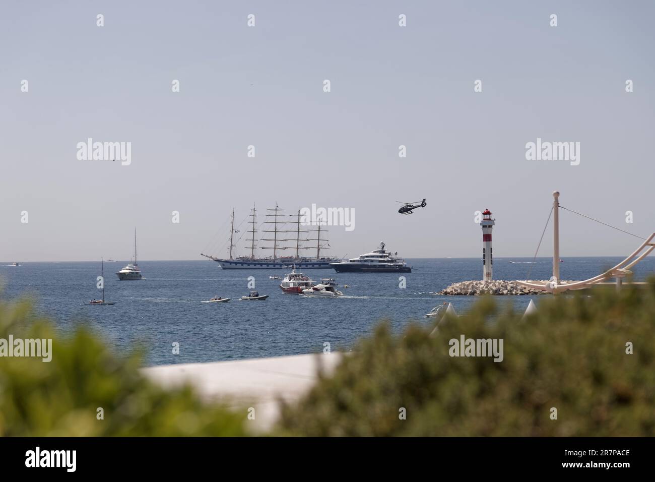 Cannes, 2023. 27th May, 2023. The Royal Clipper, a 134 meter long five ...