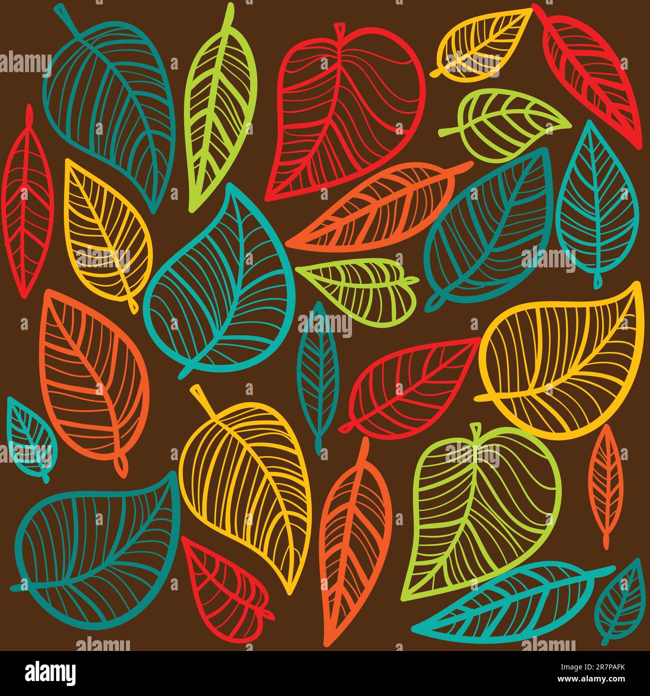Autumn leaves background, vector illustration Stock Vector