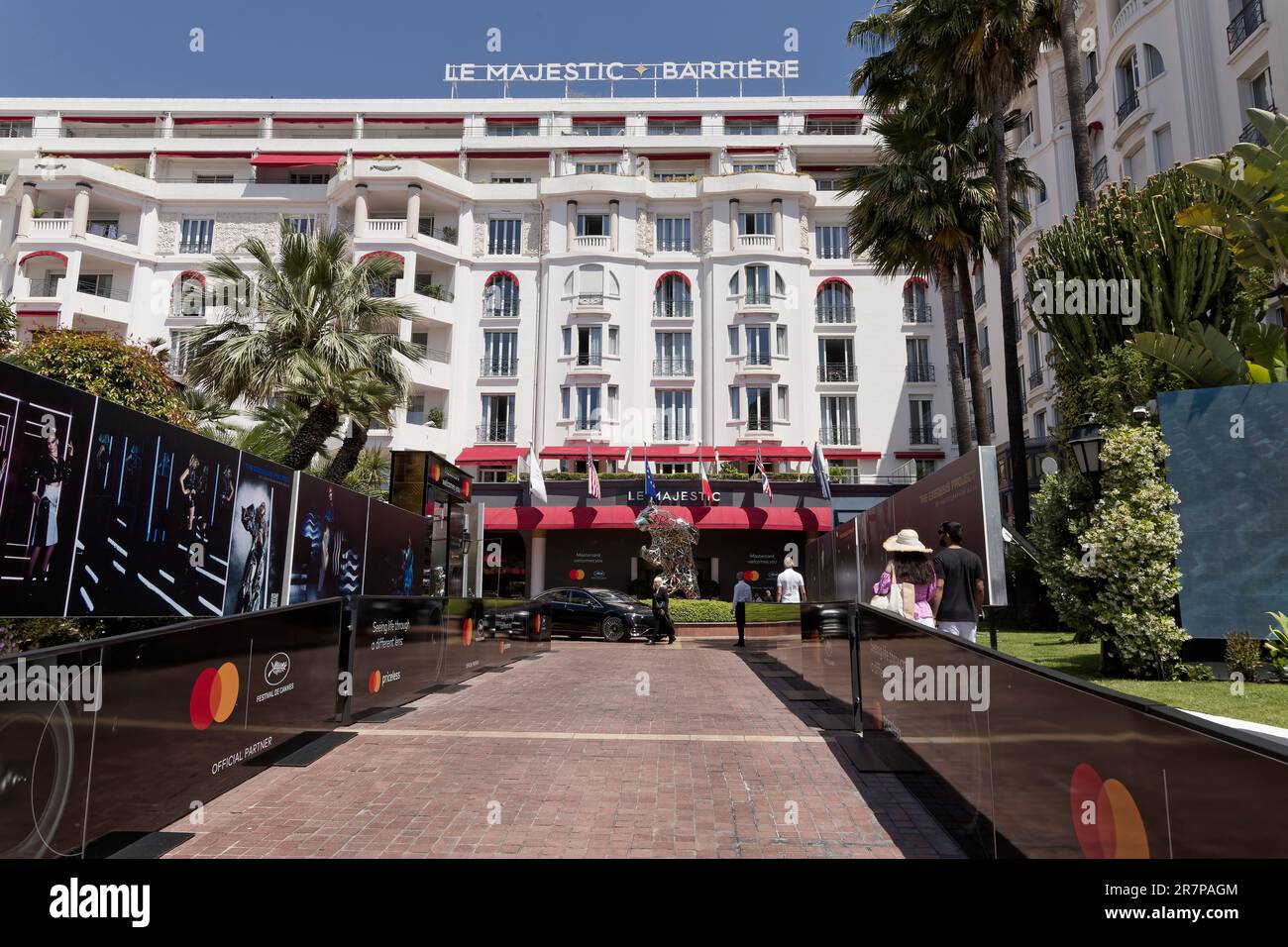 Cannes, 2023. 27th May, 2023. The Hôtel Barrière Le Majestic during the 76th Annual Cannes Film Festival at the Palais des Festivals on May 27 2023 Stock Photo