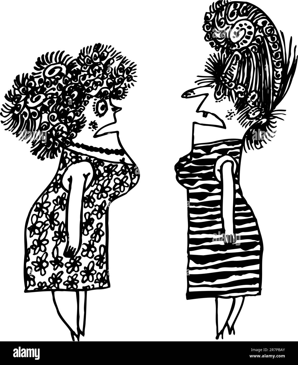Two female adult women Cut Out Stock Images & Pictures - Alamy