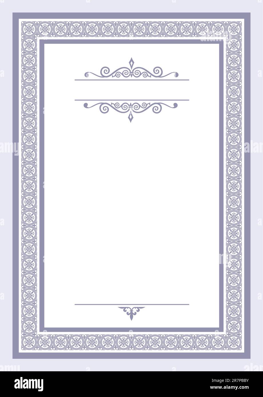 Classical frame for invitation, diploma or certificate. Elements are ...