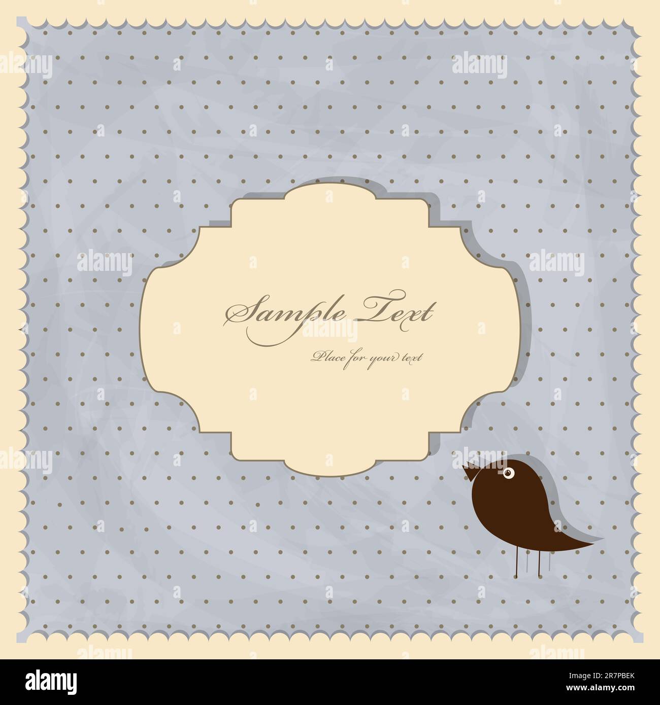 Vector vintage bizarre frame with bird Stock Vector Image & Art - Alamy