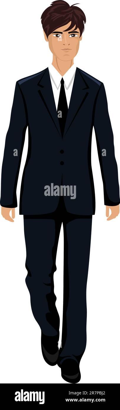 Illustration businessman in suit isolated - vector Stock Vector Image ...