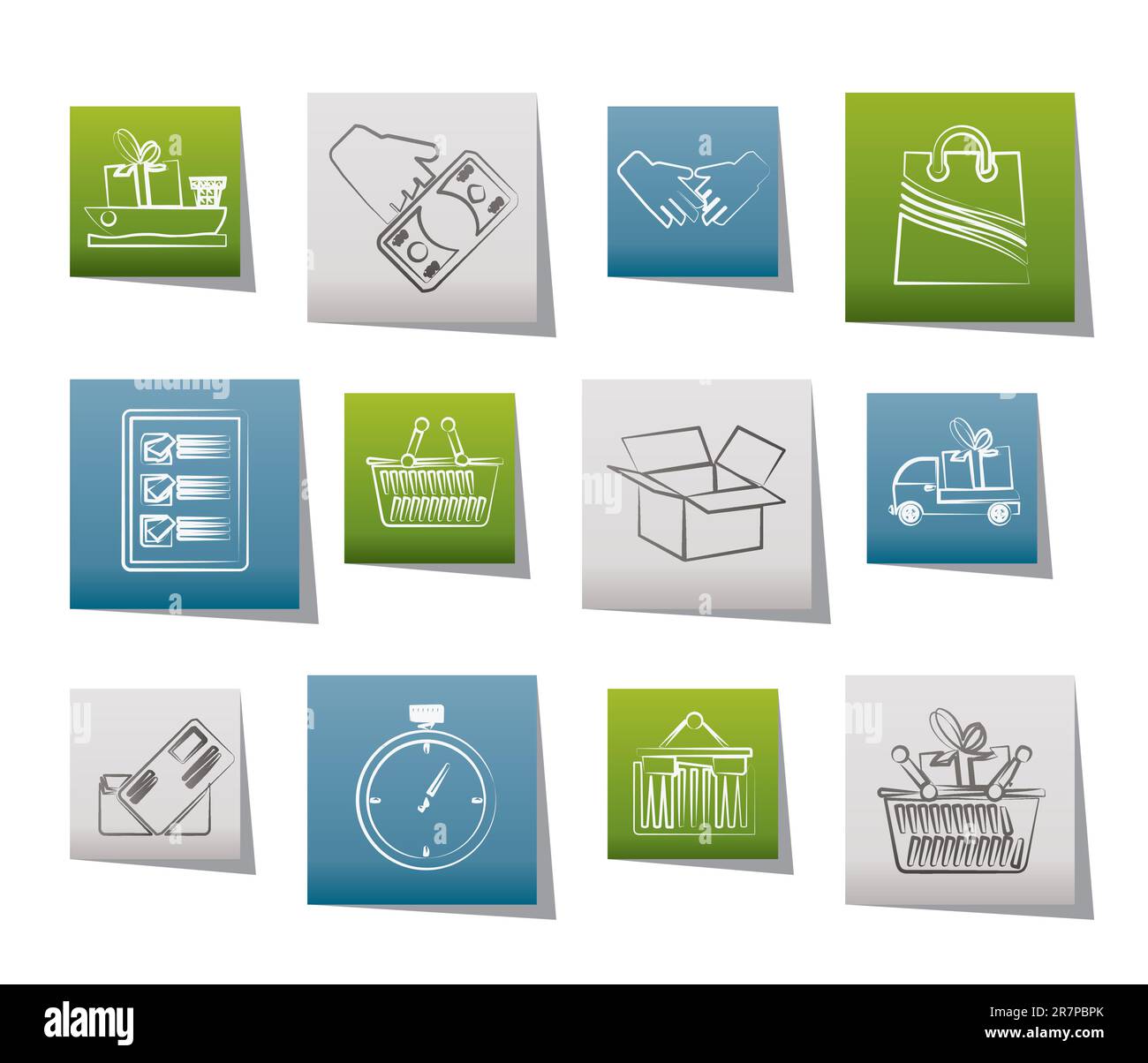 Shipping and logistic icons - vector icon set Stock Vector
