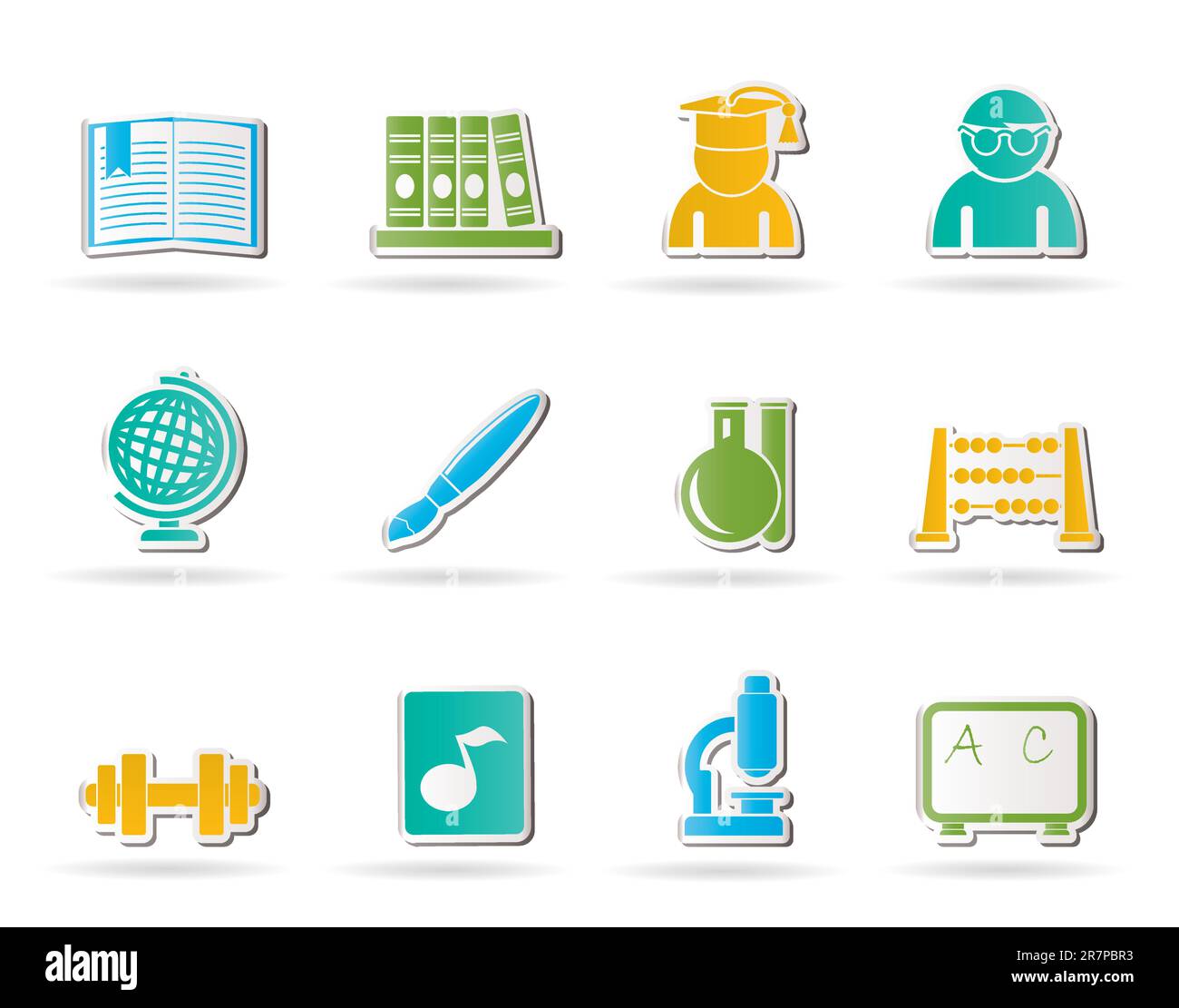 School vector bookmark icons hi-res stock photography and images - Alamy