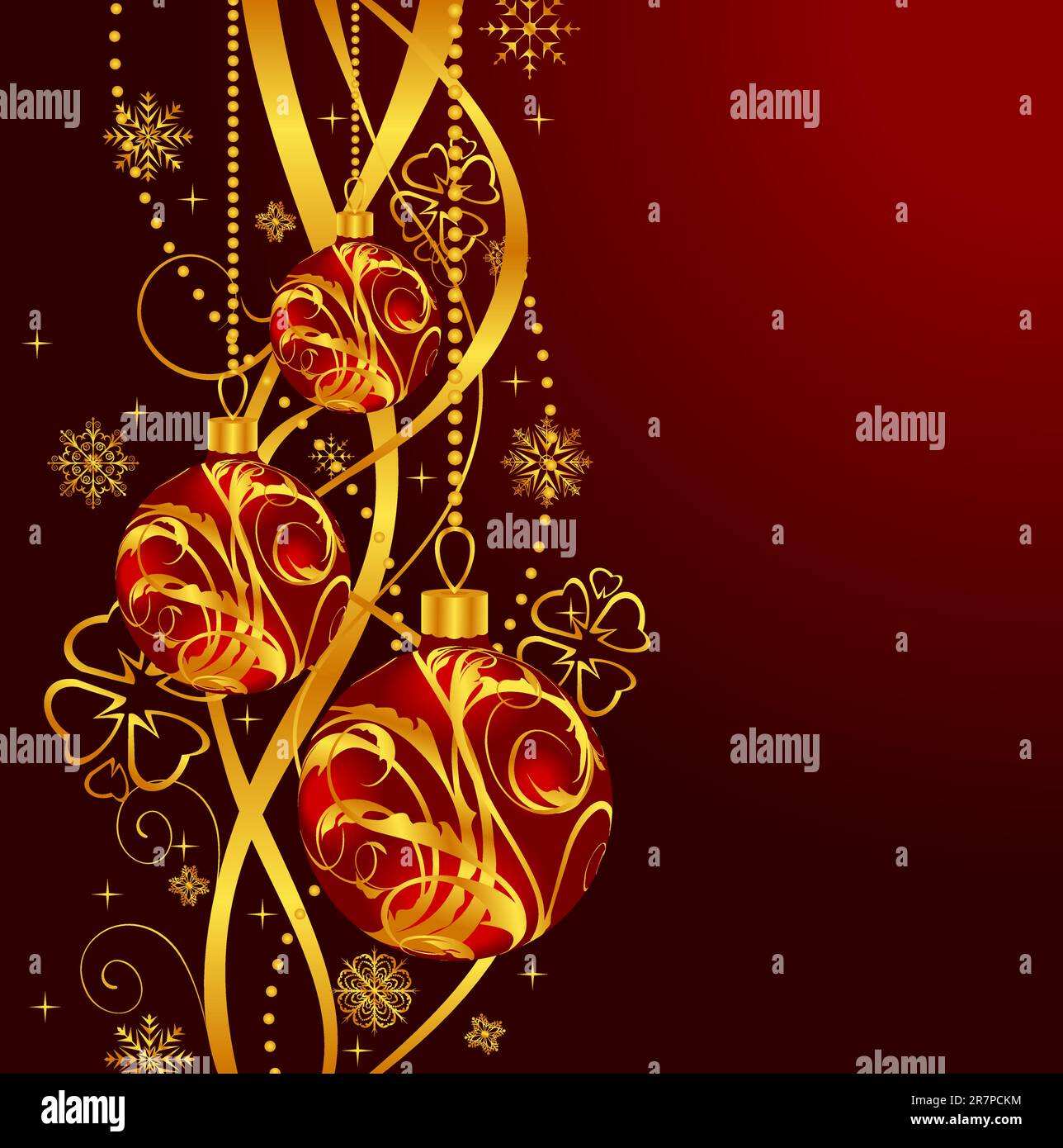 Illustration Christmas background with set balls - vector Stock Vector ...
