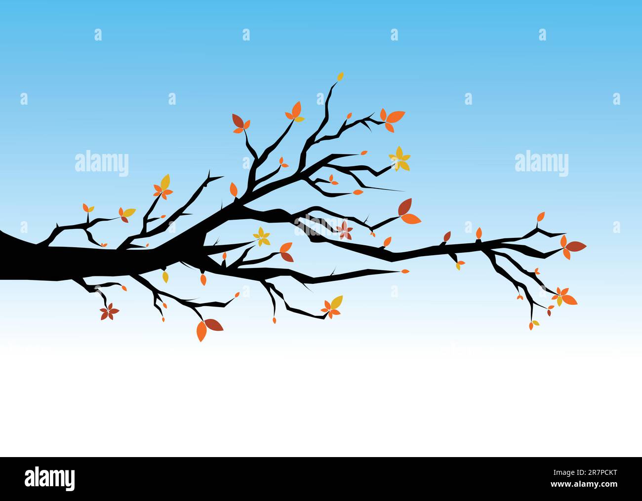 Autumn leaves vector illustration Stock Vector Image & Art - Alamy
