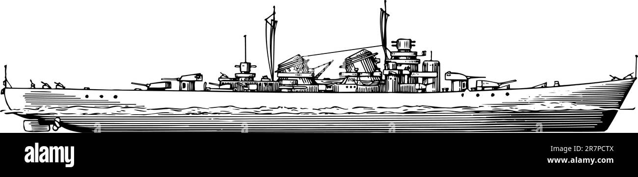 Military navy ship isolated on white Stock Vector Image & Art - Alamy