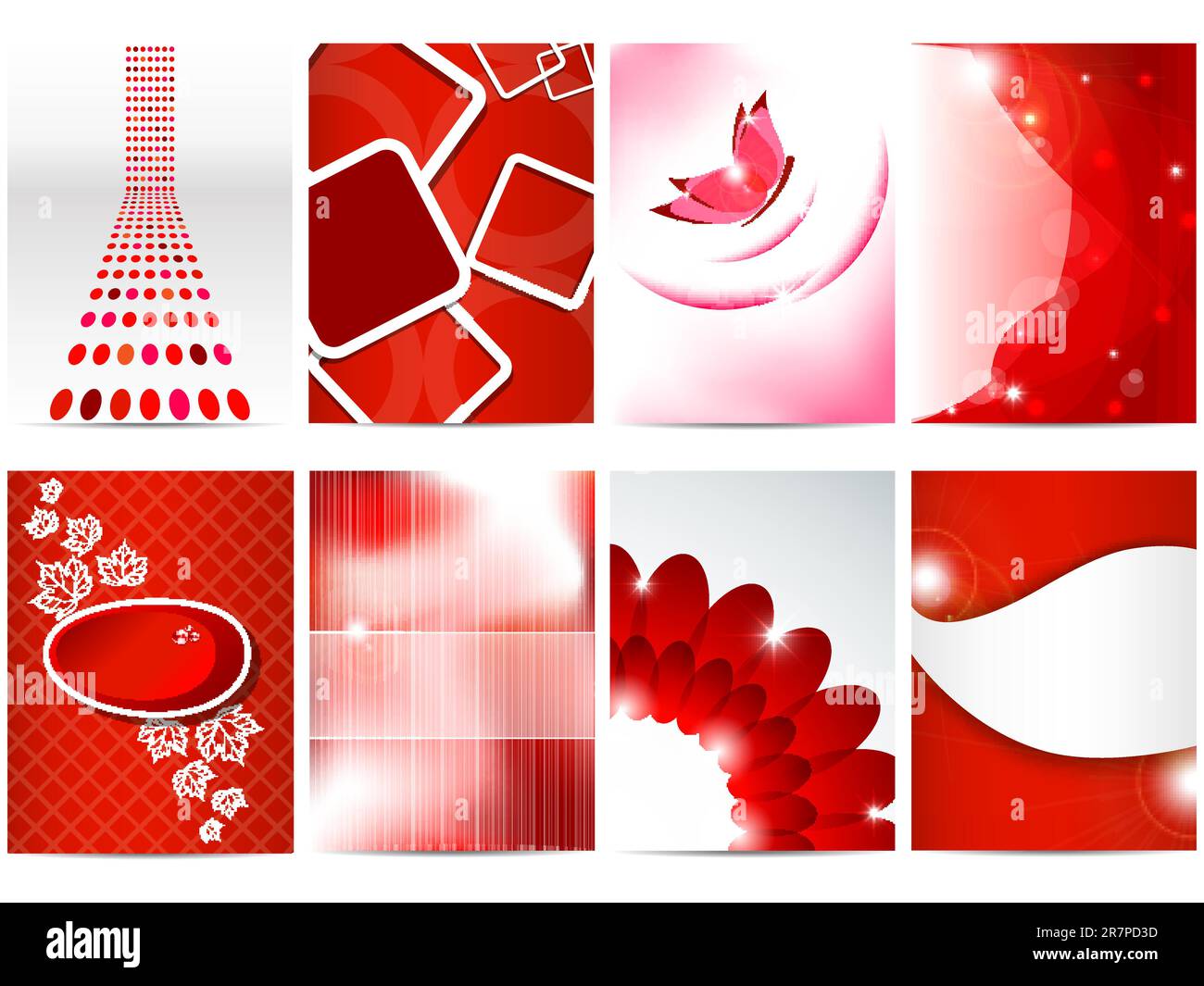 Vector red brochure design set Stock Vector Image & Art Alamy