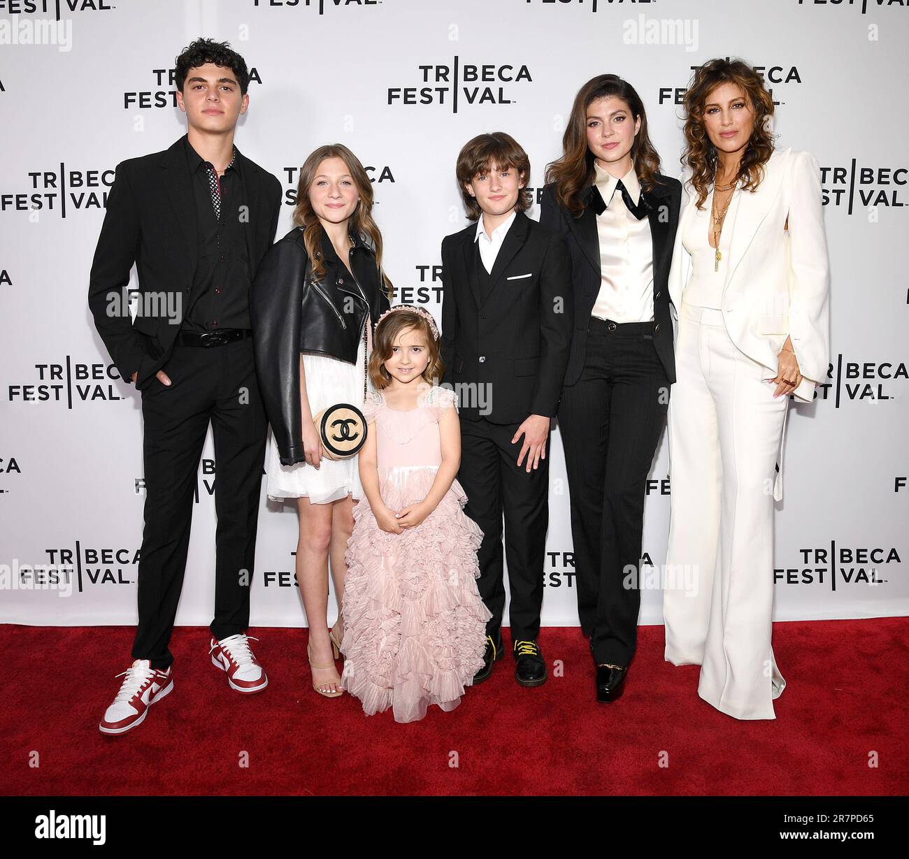 New York, USA. 16th June, 2023. (L-R) Charlie Reina, Taylor Madeline Hand,  Lucy Vendetta, Anastasia Lee, Emily Bader and Jennifer Esposito attend the  "Fresh Kills" premiere during the 2023 Tribeca Festival at