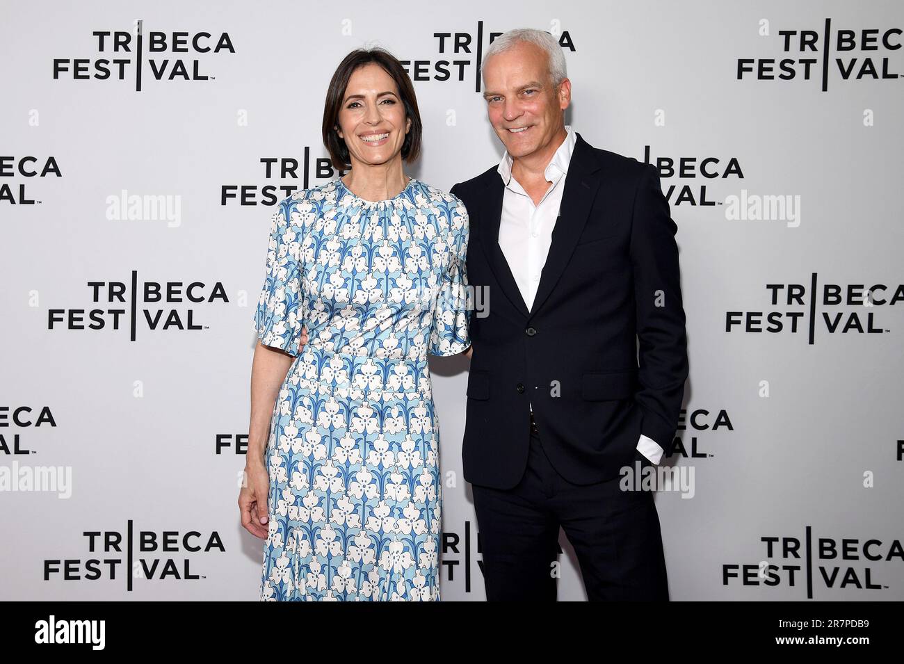 New York, USA. 16th June, 2023. (L-R) TV journalist Annika Pergament and Michael O'Looney attend the 'Fresh Kills' premiere during the 2023 Tribeca Festival at SVA Theatre, New York, NY, June 16, 2023. (Photo by Anthony Behar/Sipa USA) Credit: Sipa USA/Alamy Live News Stock Photo