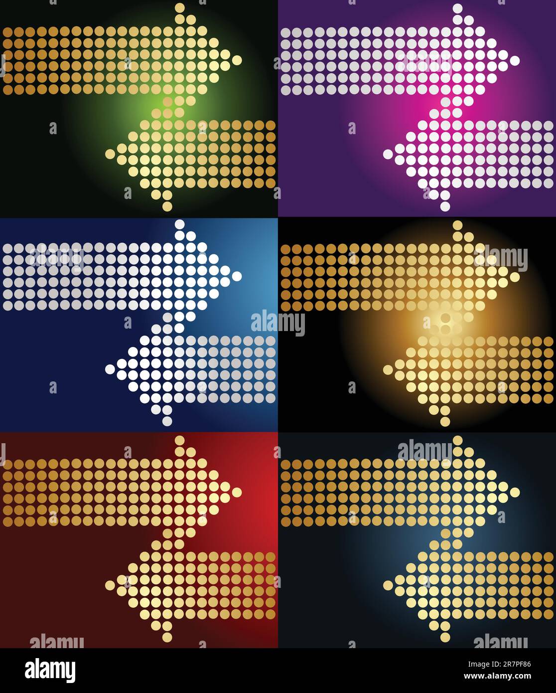 Background with arrows made of circles Stock Vector