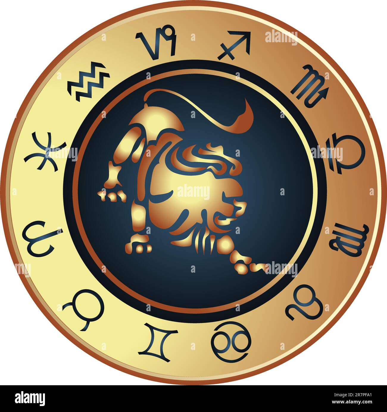 Vector illustration of Horoscope Leo Stock Vector Image & Art Alamy
