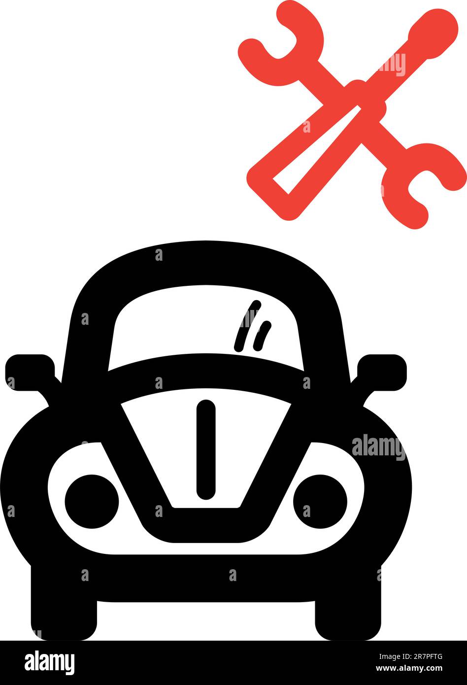 Screwdriver and spanner with car icon Stock Vector Image & Art - Alamy