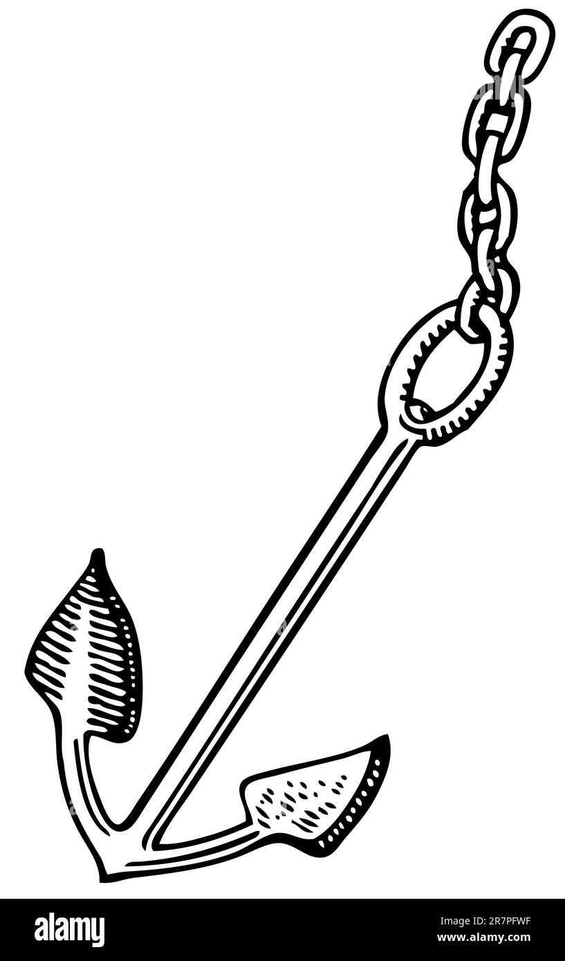 Anchor isolated on white Stock Vector Image & Art - Alamy