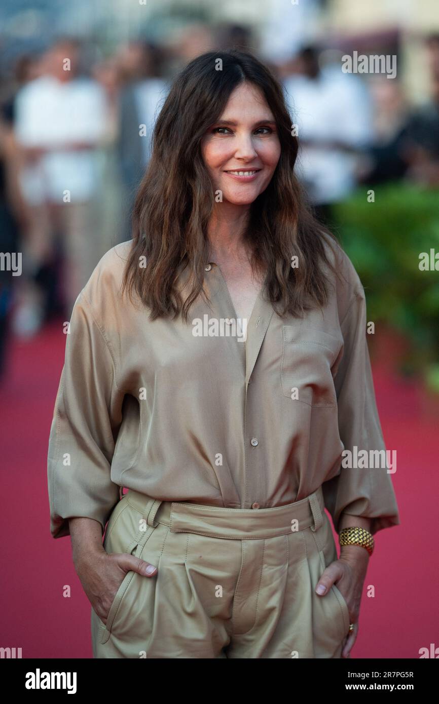 Cabourg, France. 16th June, 2023. Virginie Ledoyen attending the red