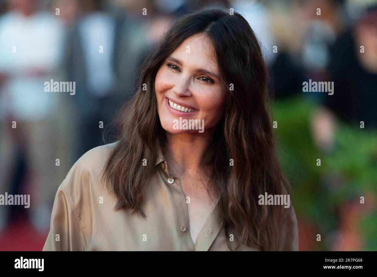 Cabourg, France. 16th June, 2023. Virginie Ledoyen attending the red