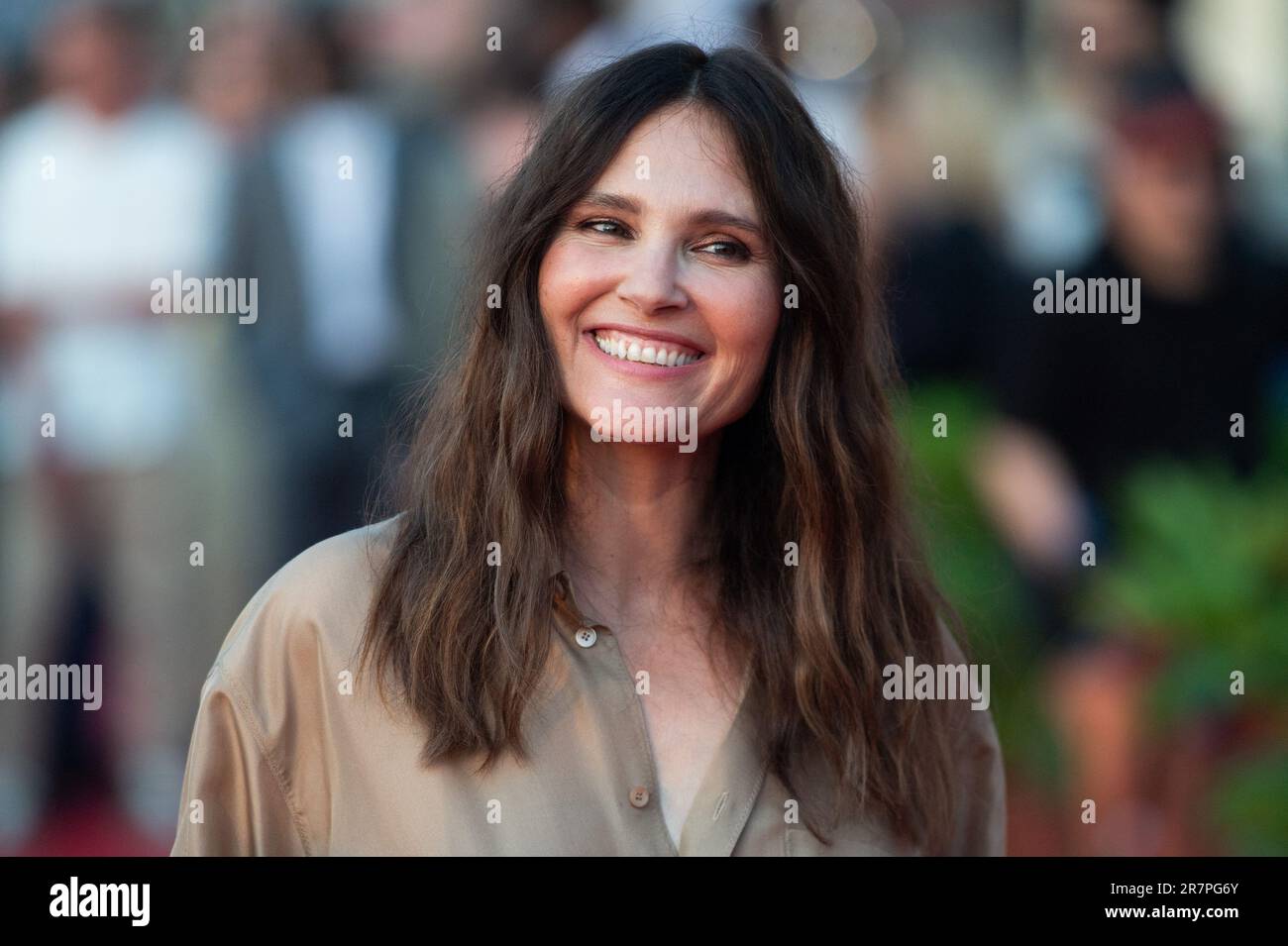 Cabourg, France. 16th June, 2023. Virginie Ledoyen attending the red