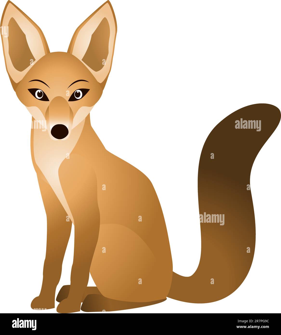 Vector illustration of fox cartoon Stock Vector