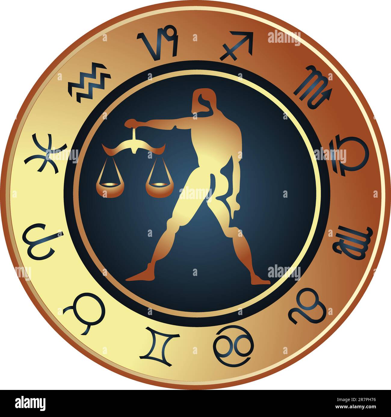 Vector illustration of Horoscope Libra Stock Vector Image & Art - Alamy