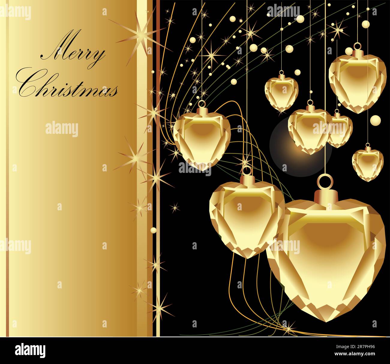 Christmas tree black and gold Stock Vector Image & Art - Alamy