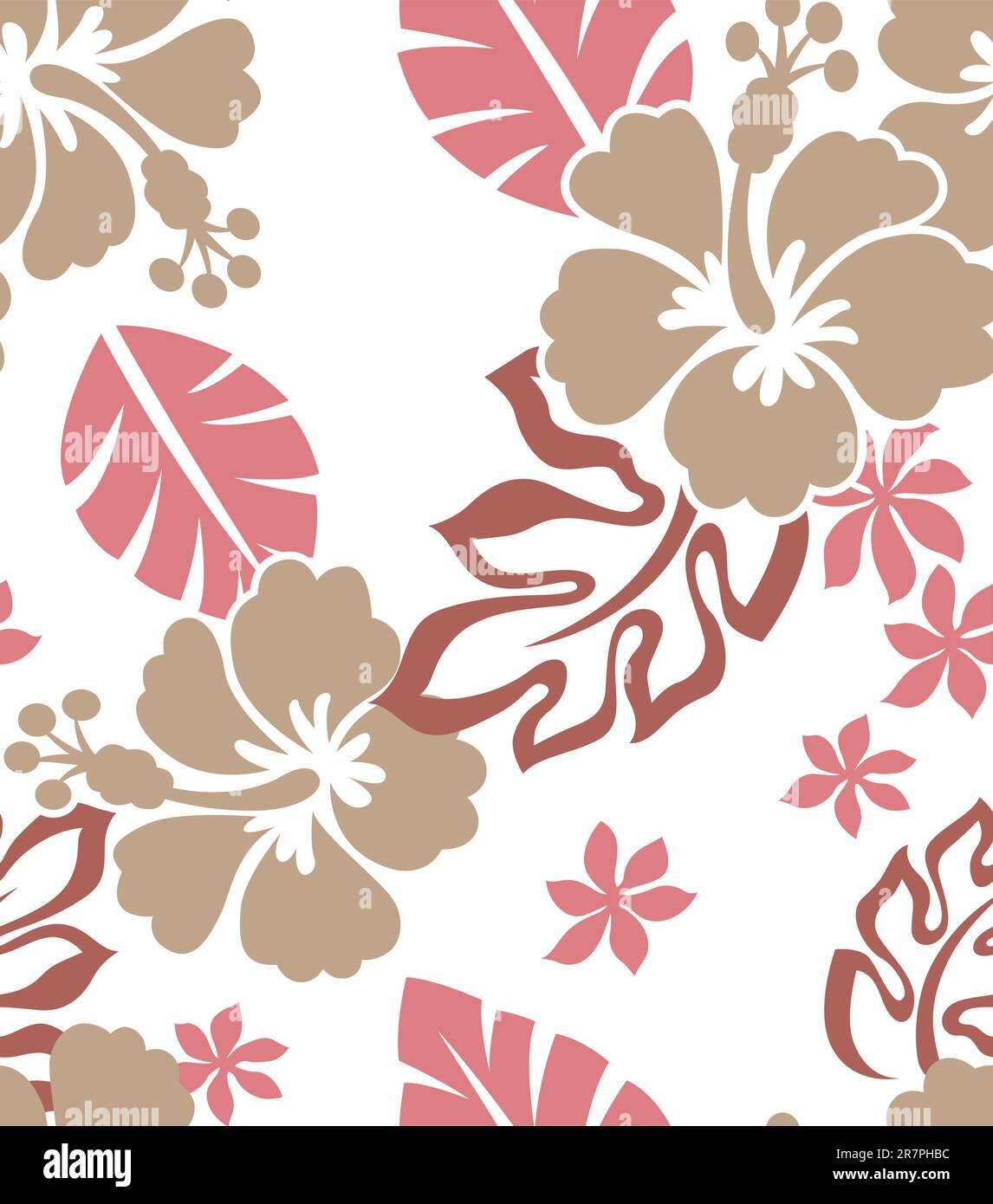 Seamless Hibiscus Flower Background Stock Vector Image & Art - Alamy