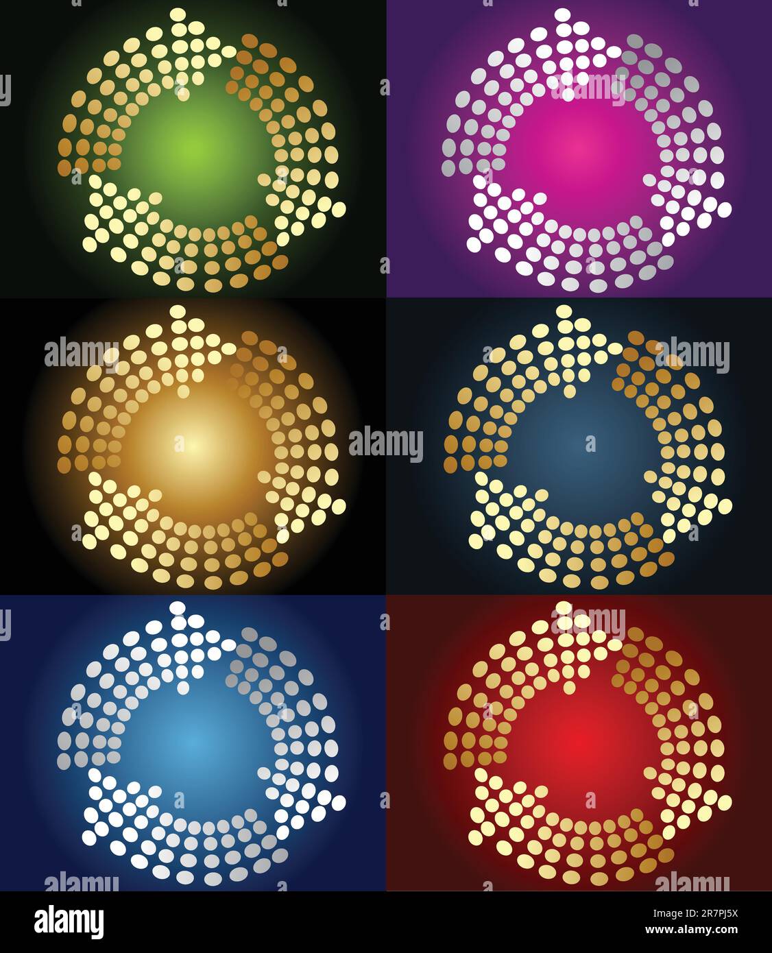 Background with arrows made of circles Stock Vector