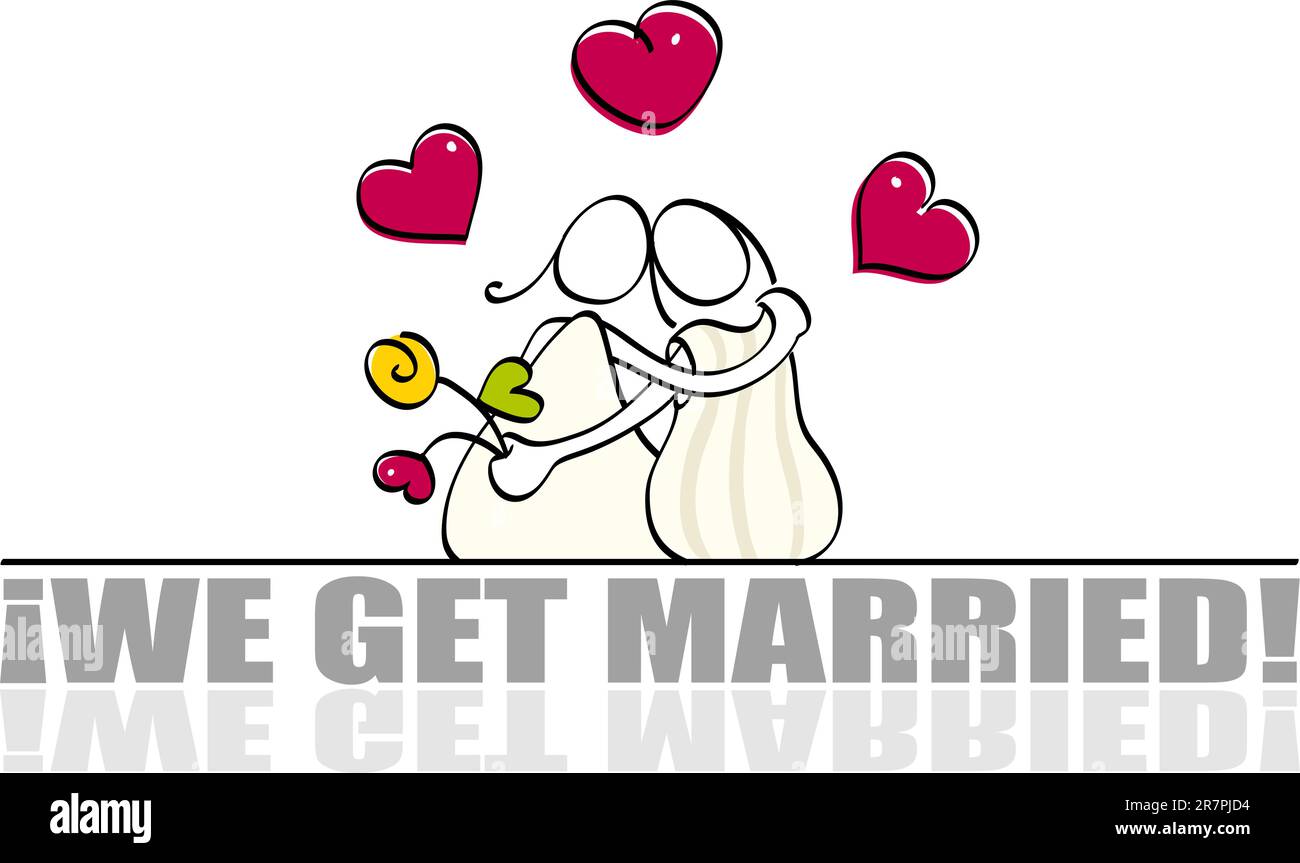 women get married for a wedding invitation card Stock Vector Image ...