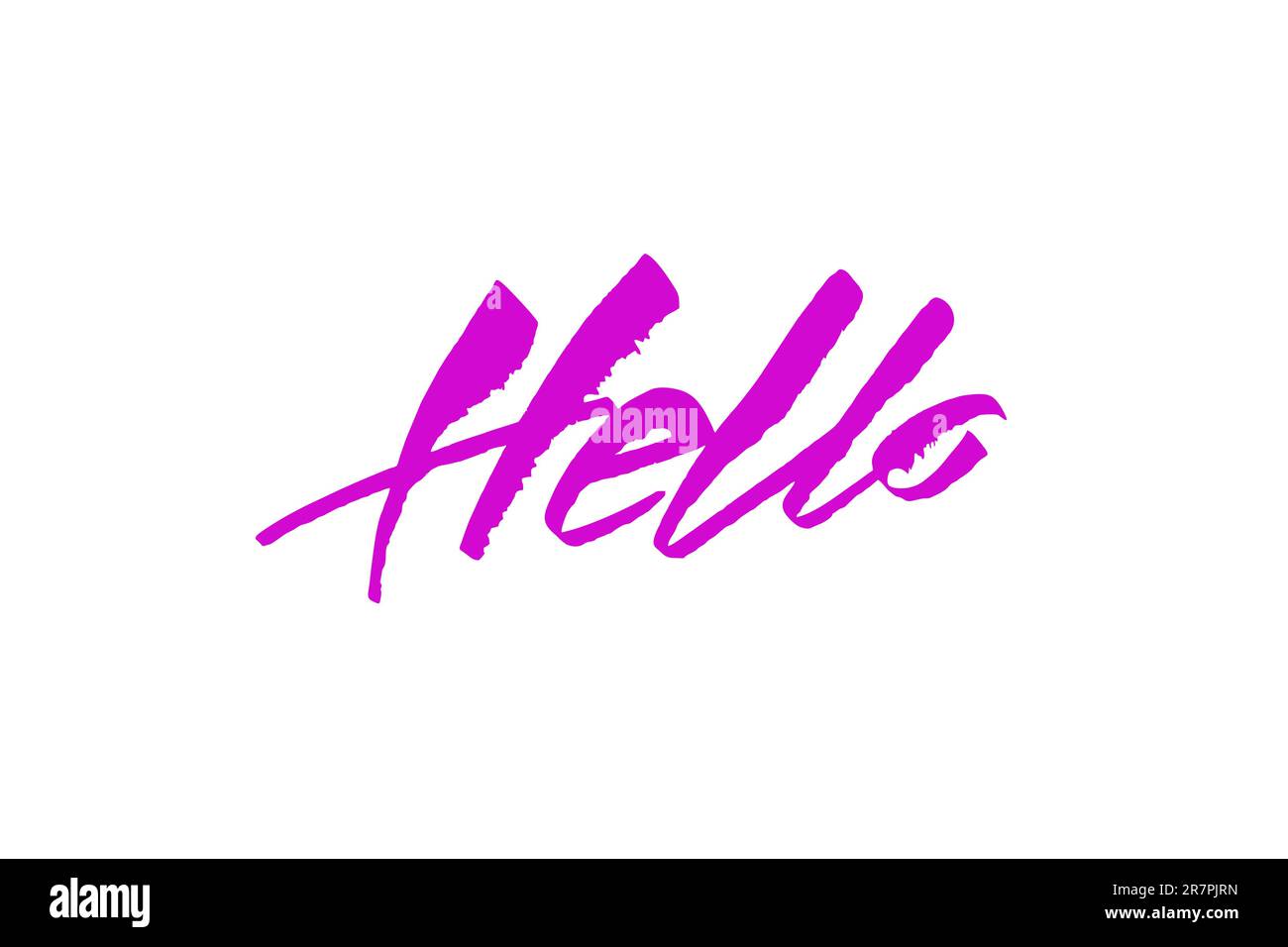 Hello. Brush lettering. Logos and emblems for invitation, greeting card ...