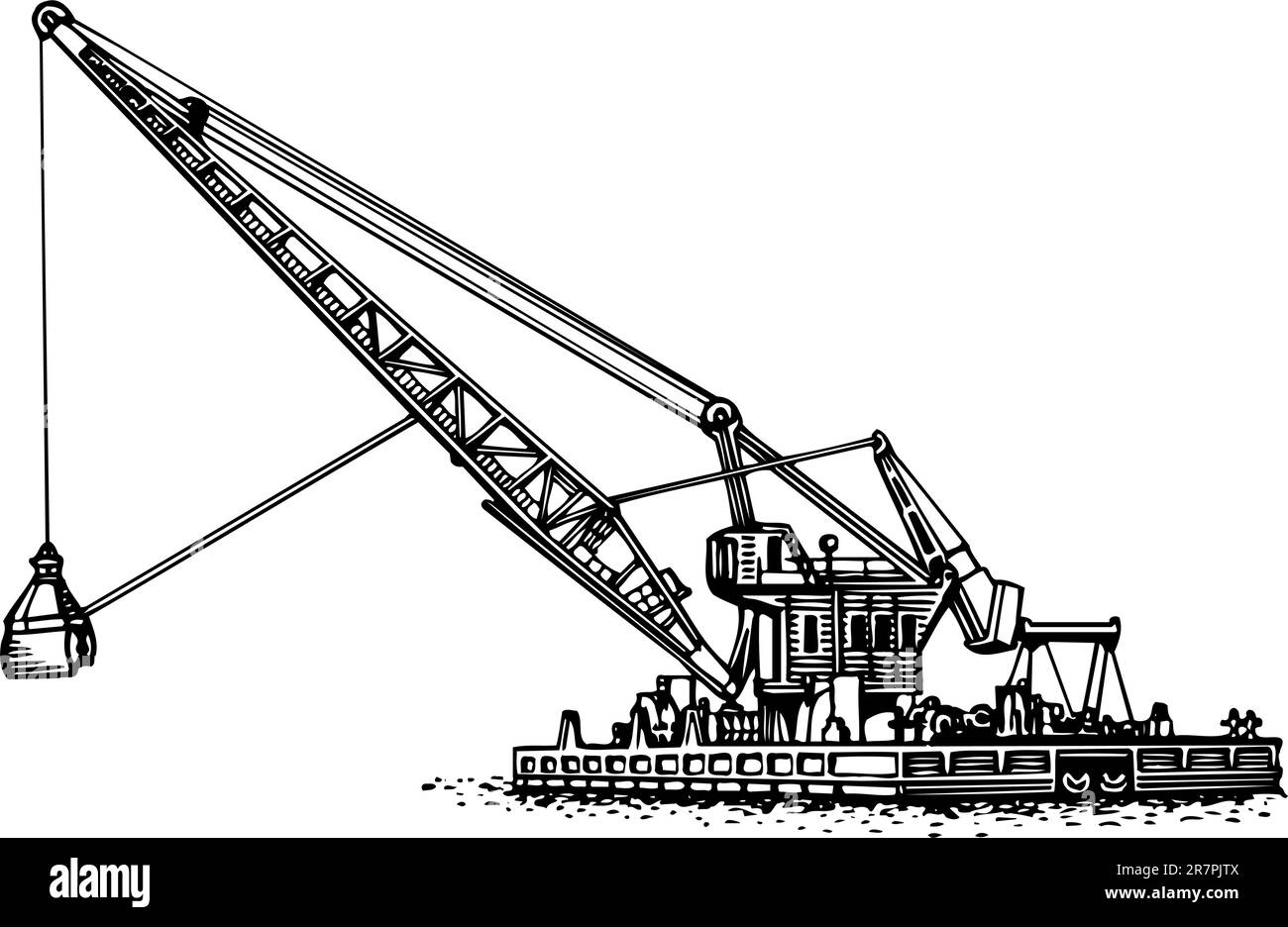 Marine lifting crane Stock Vector Images Alamy